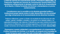 REPUDIAMOS ENÉRGICAMENTE EL ATENTADO CONTRA LA VIDA DE LA VICEPRESIDENTA DE LA NACIÓN