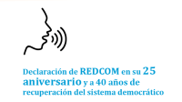 Declaración de REDCOM en su 25 aniversario y a 40 años de recuperación del sistema democrático