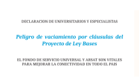 Peligro de vaciamiento por cláusulas del Proyecto de Ley Bases